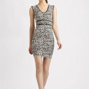 BCBG Maxazria Bodycon Stretch Knit Leopard Dress - Size Medium (6/8)